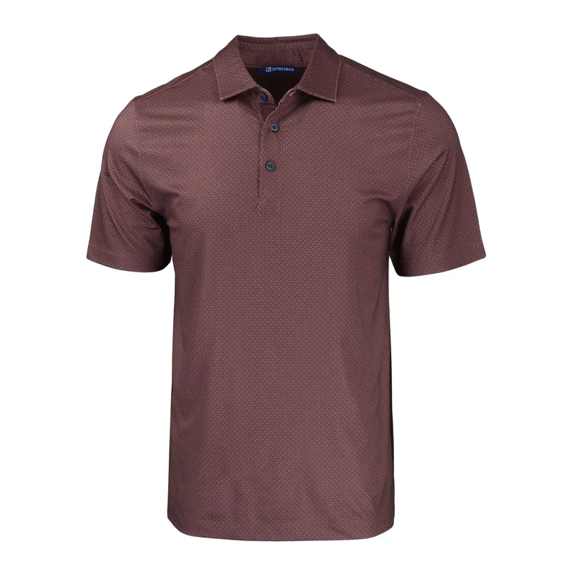 Cutter & Buck Pike Eco Tonal Geo Print Stretch Recycled Mens Polo view 3
