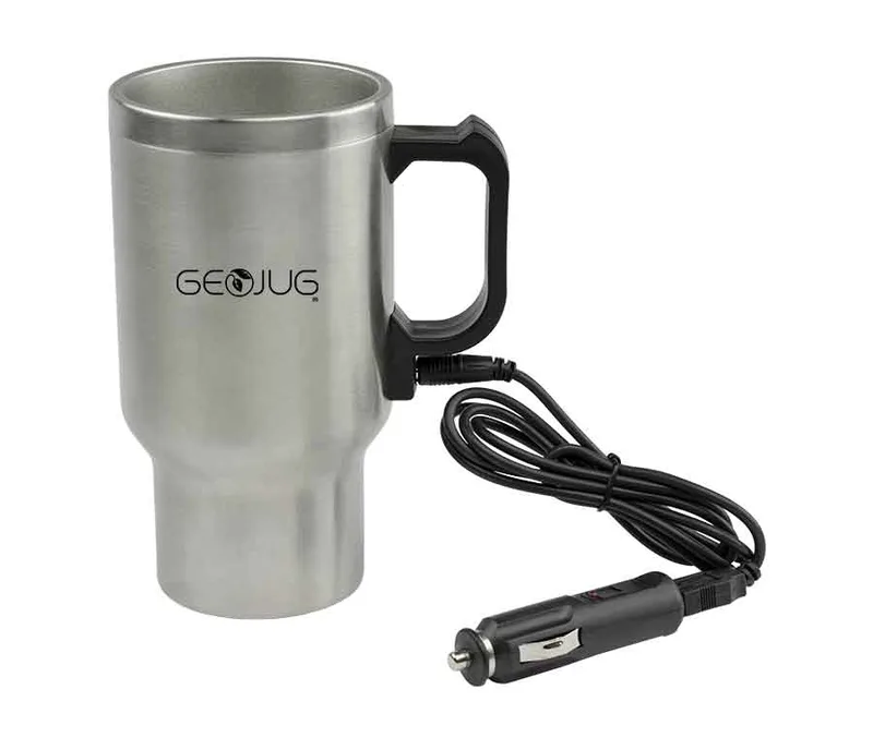 16 Oz. Silver Electric Coffee Mug w/Wire Car Plug
