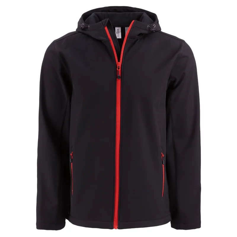 Clique Tempo Recycled Stretch Softshell Mens Hooded Jacket view 4