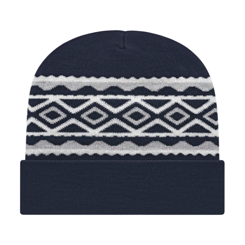Diamond Pattern Knit Cap with Cuff view 5