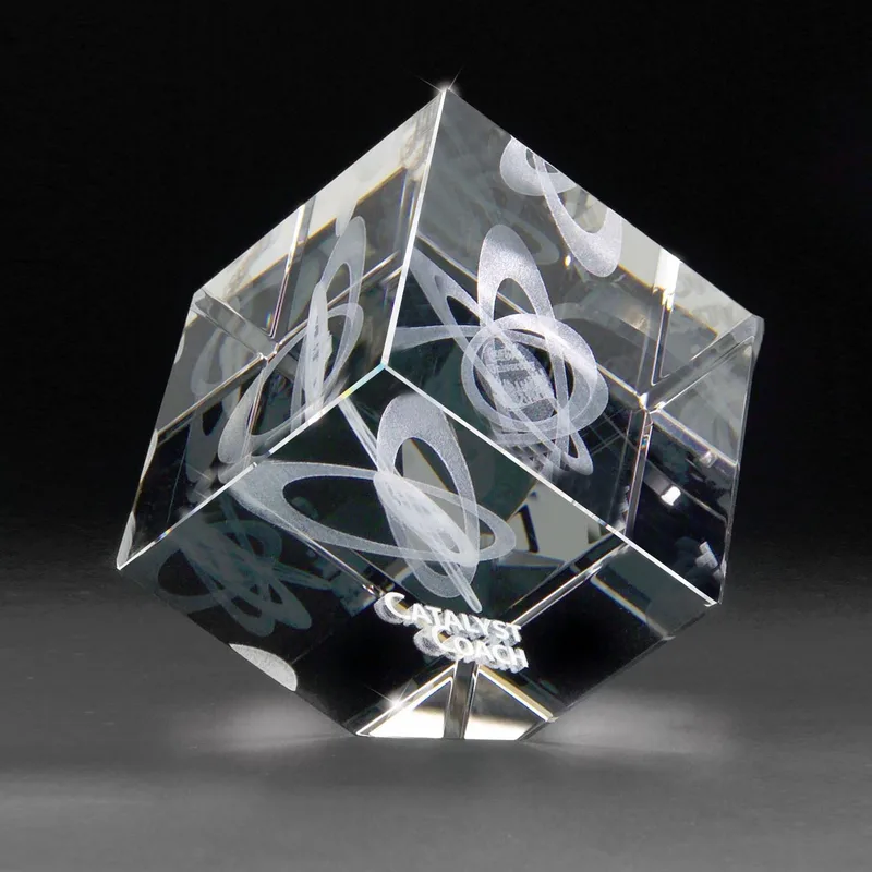 3D Crystal Jewel Cube Medium Award
