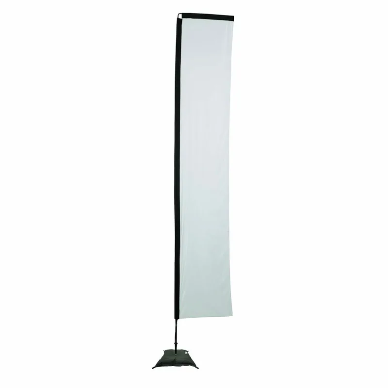 14.5' Premium Rectangle Sail Sign Flag 1-Sided, Scissor Base view 2