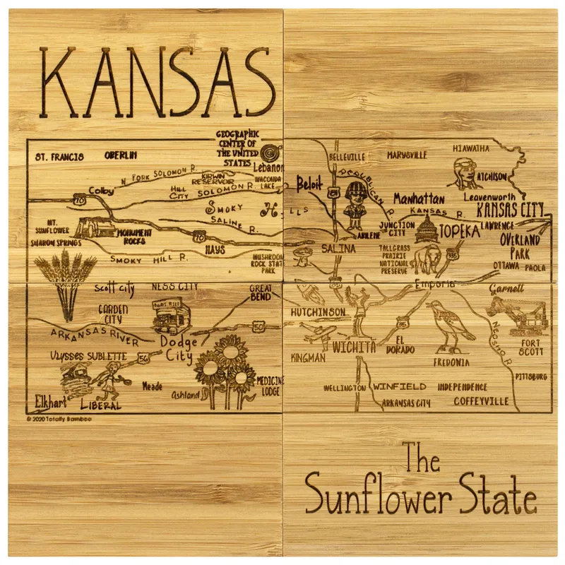 Kansas Puzzle Coaster Set view 4