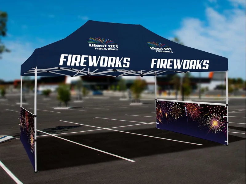 10' Premium Tent Half Wall Kit (UV-Printed, Double-Sided) view 3