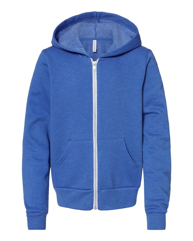 Bella + Canvas Youth Sponge Fleece Full-Zip Hoodie view 5