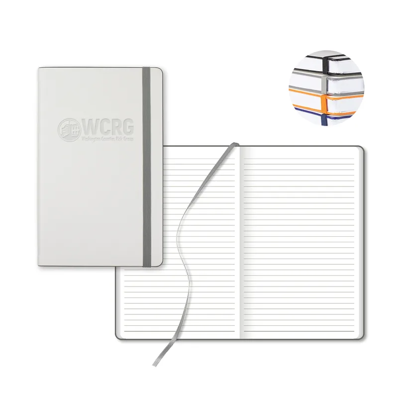 Castelli White Laser Medio Lined White Page Journal view 7
