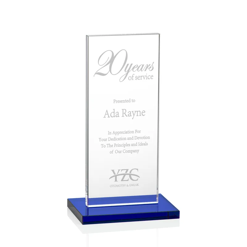 Deep Etch, Standard base, Blue, 4" x 7.375" x 3"