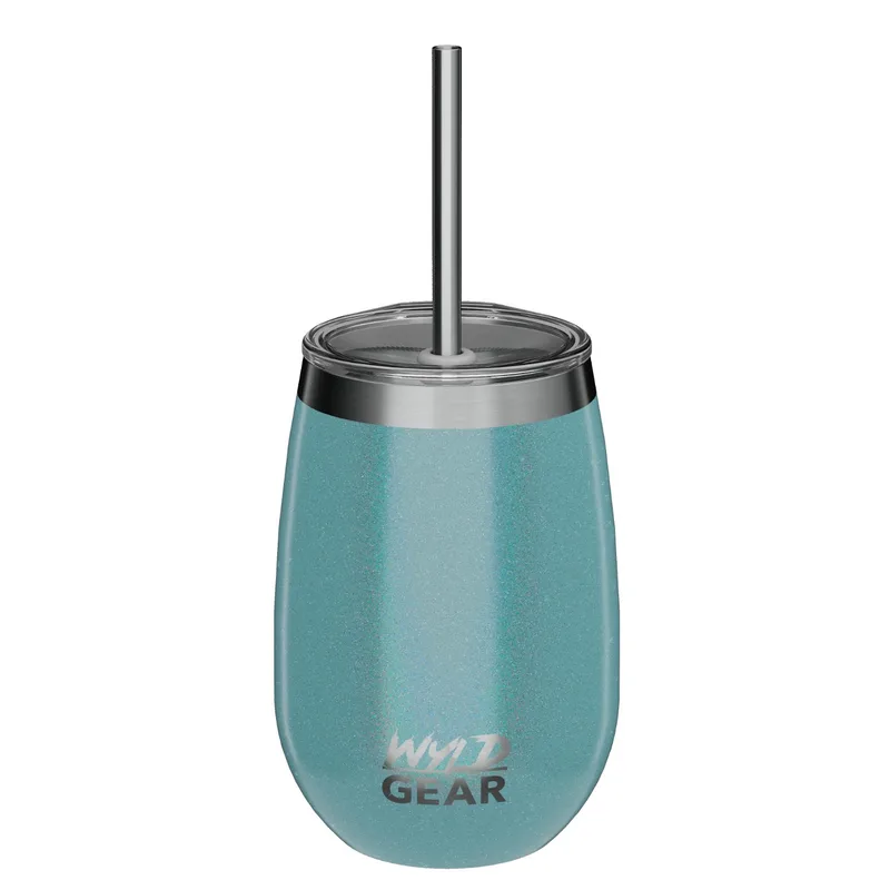 12 oz Wyld Gear® Stainless Steel Vacuum Insulated Wine Tumbler With lid view 6