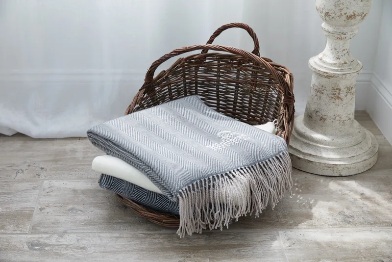 Herringbone Throw (Embroidery) view 3