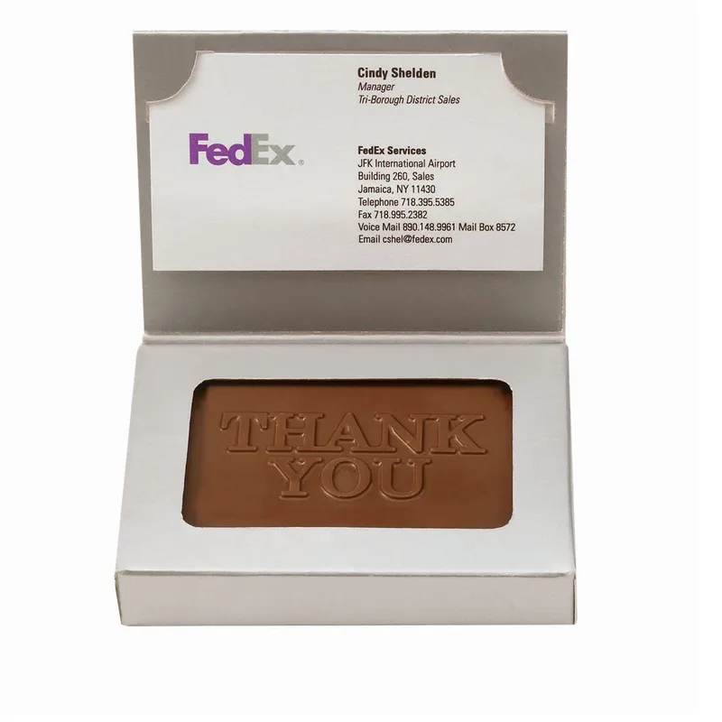 Custom Molded Chocolate in Business Card Box view 2
