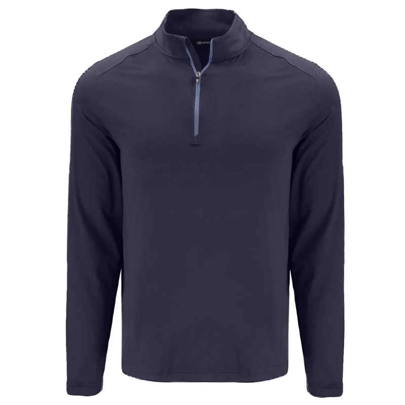 Cutter & Buck Coastline Recycled Double Peached Mens Quarter Zip Pullover view 3