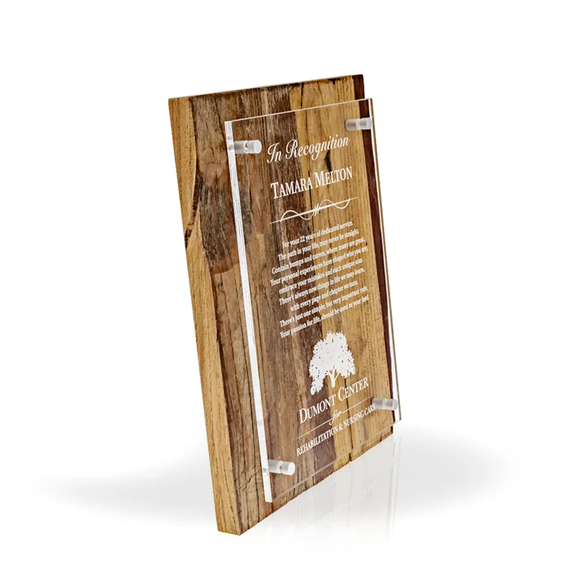 Rustico Reclaimed Wood Plaque Award - Medium view 4