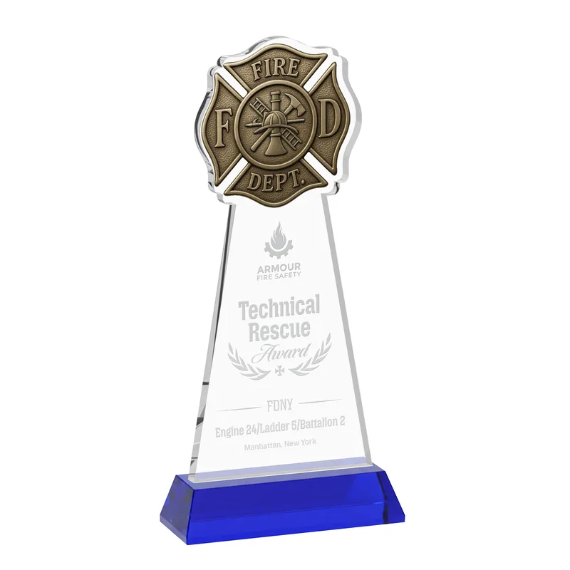 Deep Etch, Hartford base, Blue, 6" x 12" x 1.75"