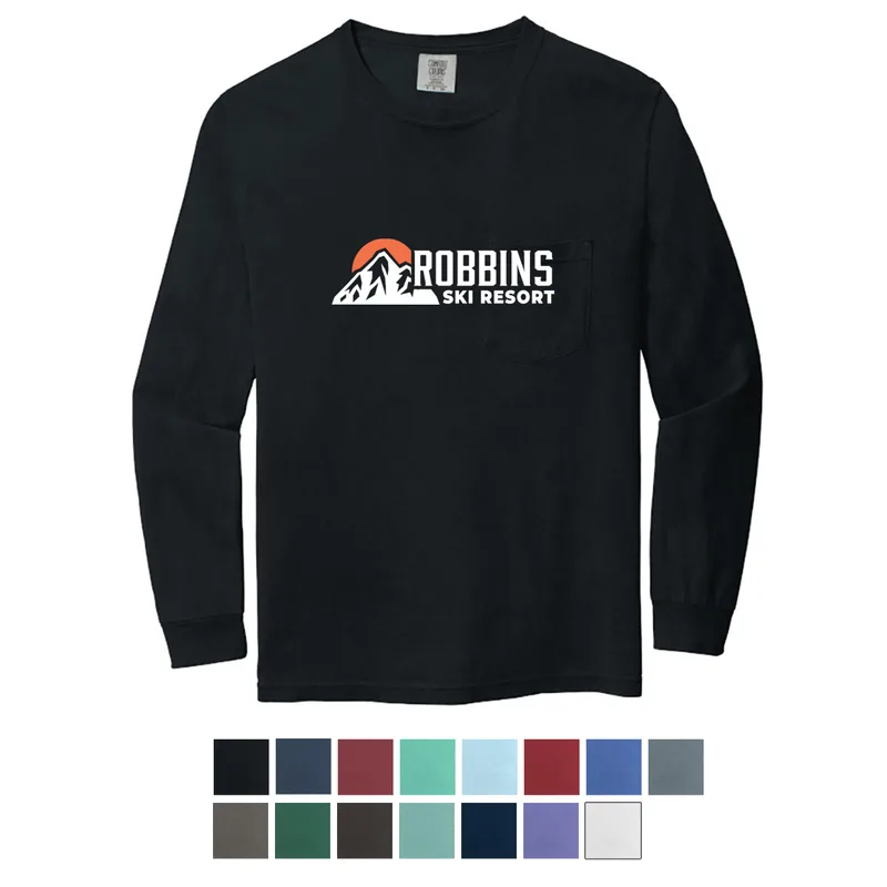 Garment-dyed Heavyweight Long Sleeve Pocket T-shirt view 2