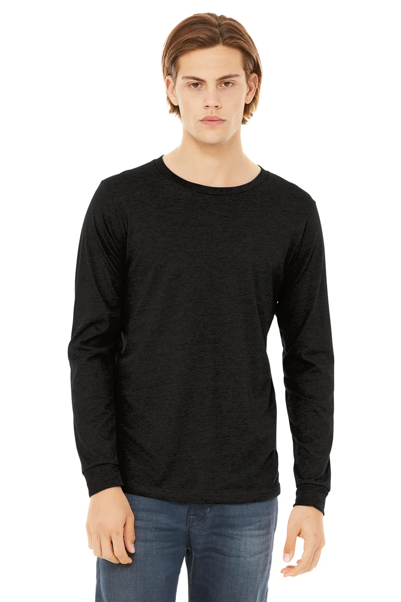 BELLA+CANVAS® Unisex Heather CVC Long Sleeve Tee view 2