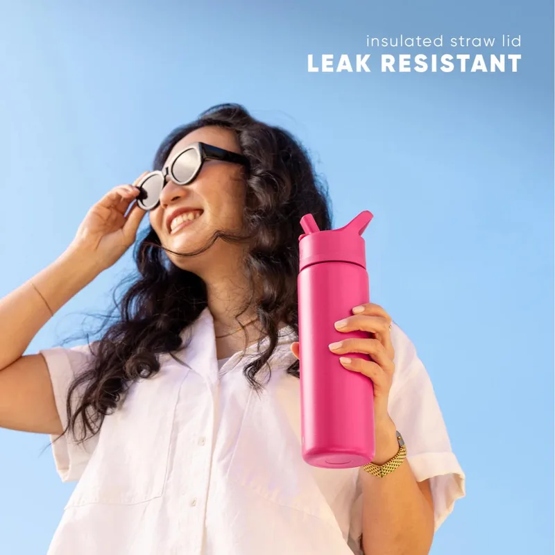 18 oz Simple Modern® Stainless Steel Double-Walled Insulated Summit Water Bottle with Straw Lid view 6