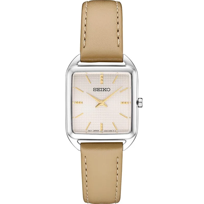 Seiko Watch Essentials Ladies Strap Ss Quartz Pink Dial