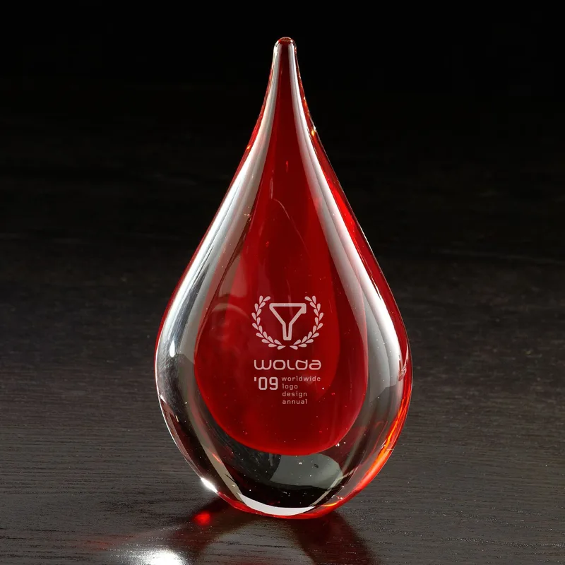 Fusion Art Glass Award w/ Blue Base view 5