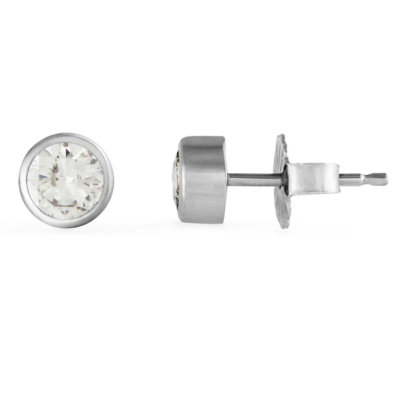 Jilco Inc Diamond Bezel Earrings - .50twt