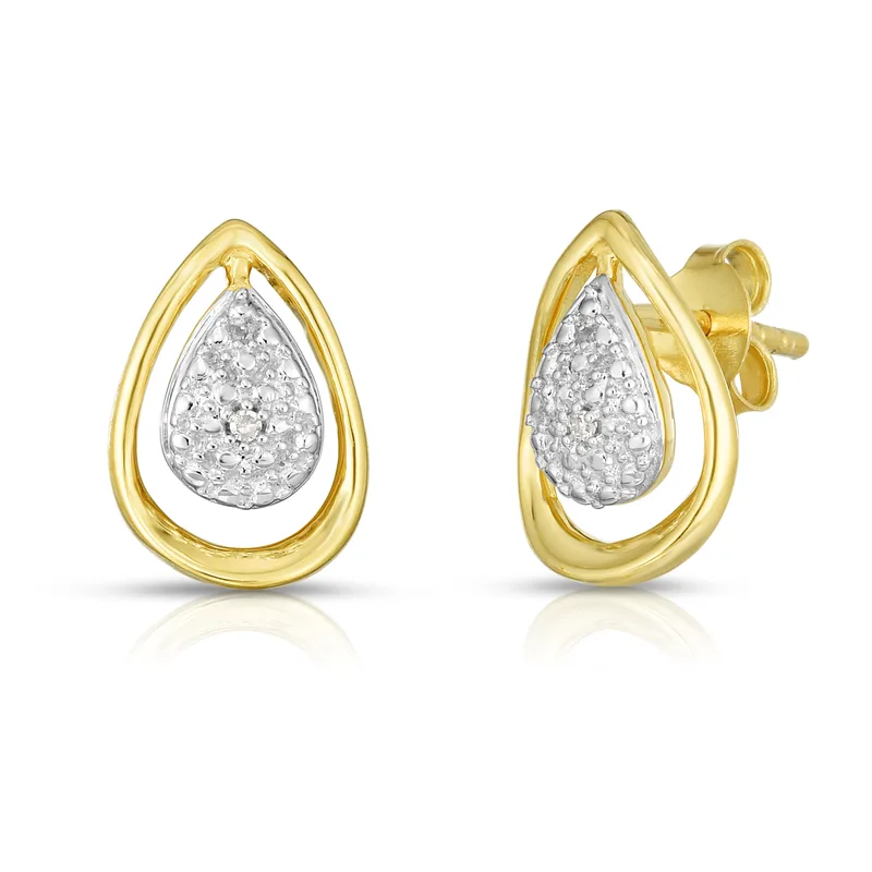 Jilco Inc Diamond Tear Drop Earrings