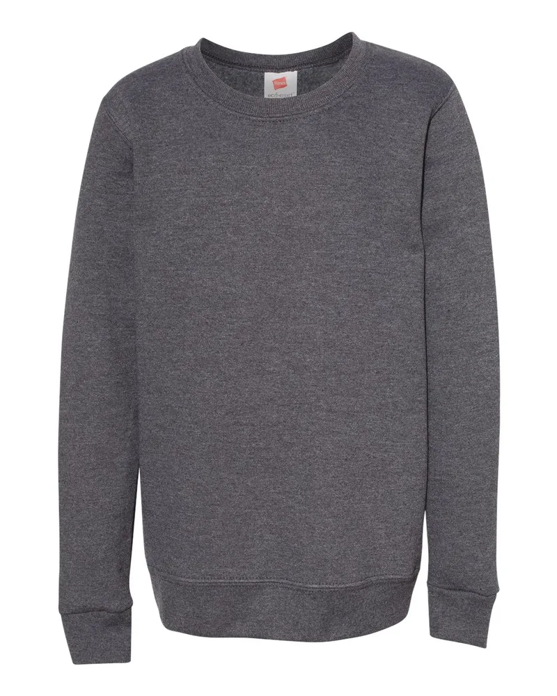 Hanes® Youth EcoSmart® Crewneck Sweatshirt view 3