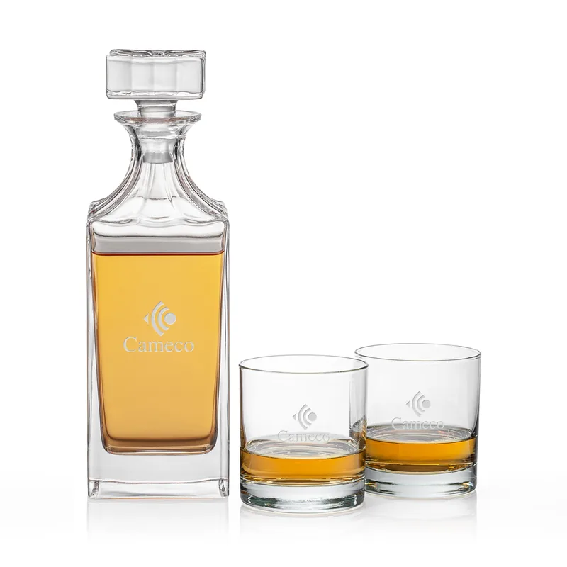 Decanter Set, Deep Etch, Decanter & 2 OTR