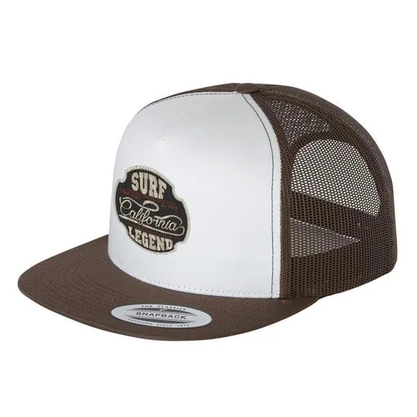 Yupoong 6006 5-Panel Flat Bill Trucker Cap view 5