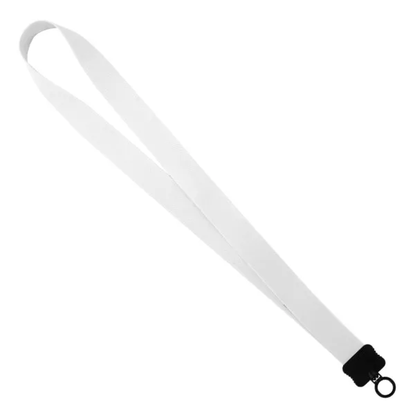 1" Dye-Sublimated Stretchy Elastic Lanyard with Plastic Clamshell and Plastic O-Ring view 2