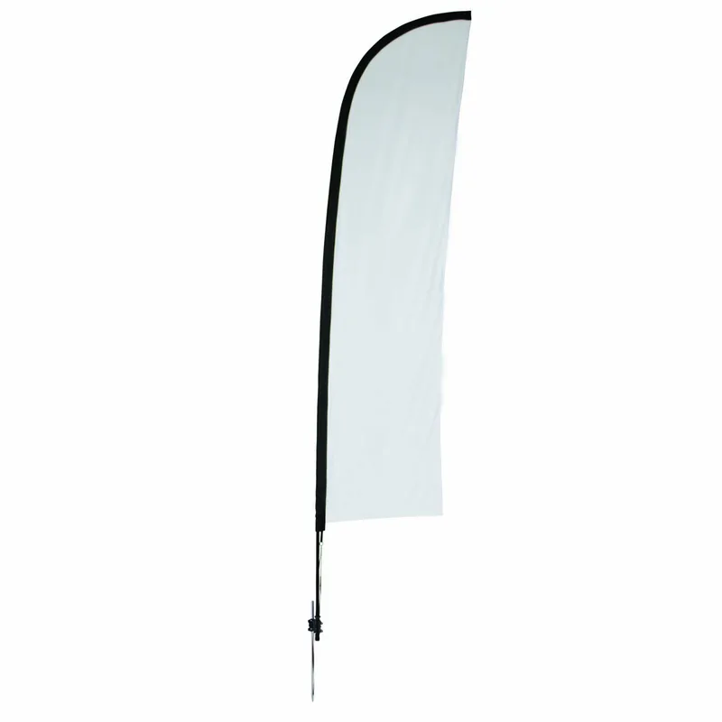 13' Premium Blade Sail Sign Flag, 1-Sided, Ground Spike view 2