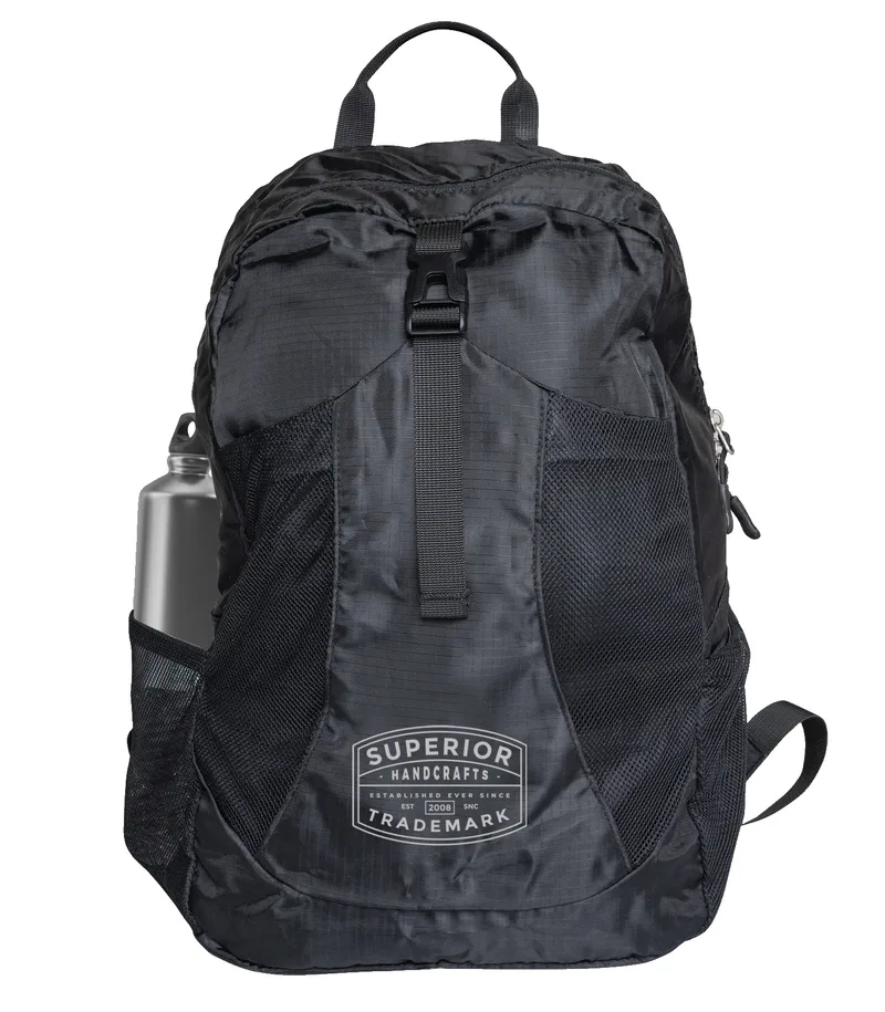 Foldable RPET Backpack view 5
