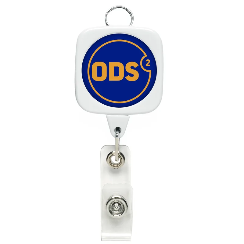 Jumbo Sqround Retractable Badge Reel w/lanyard attachment view 7