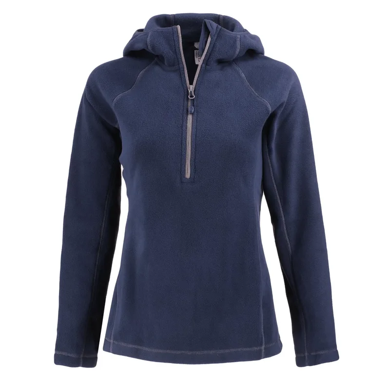 Clique Powder Recycled Fleece Womens Half Zip Hooded Pullover view 2