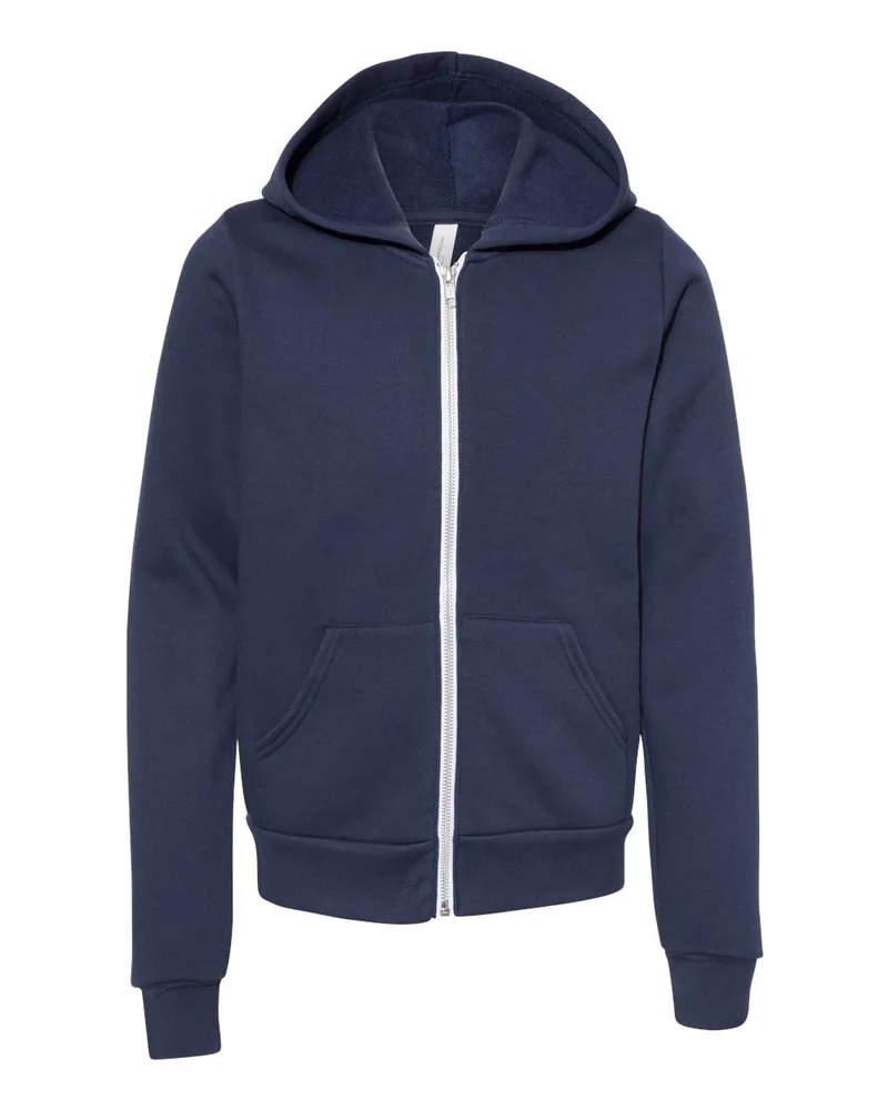 Bella + Canvas Youth Sponge Fleece Full-Zip Hoodie view 6
