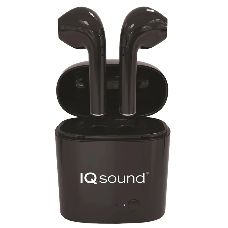Supersonic® True Wireless Earbuds w/Power Bank Carrying Case (Black)