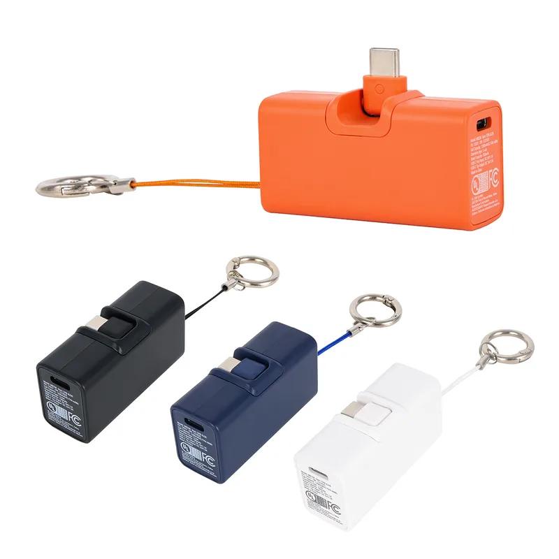 Bijou 1200mAh UL Listed Power Bank with USB-C Tip & Keyring view 2