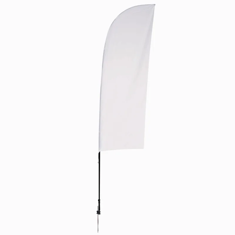 9' Streamline Blade Sail Sign Flag, 1-Sided, Ground Spike view 2