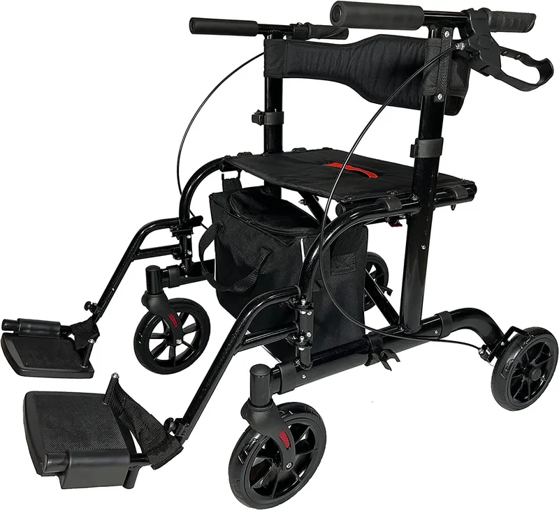 Pursonic 2-In-1 Rolling Rollator Walker