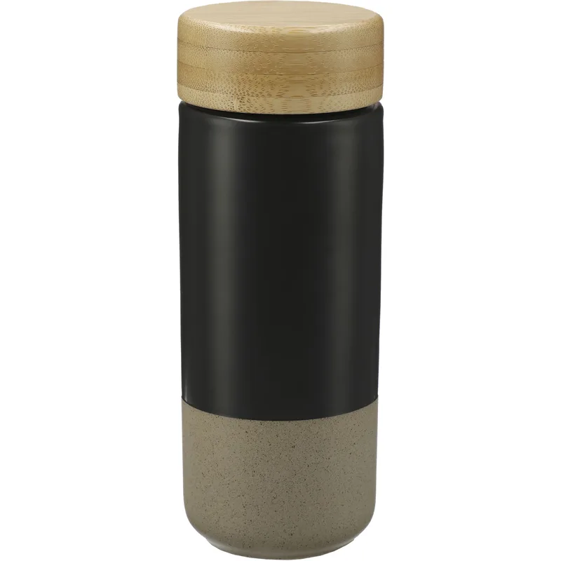 Arlo Ceramic Tumbler with Bamboo lid 11oz view 2