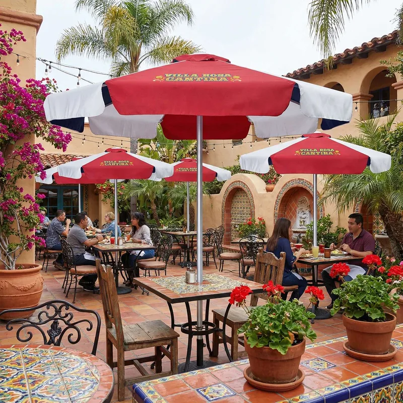 7' Market Umbrella Kit With Valance (2 Imprints) view 3