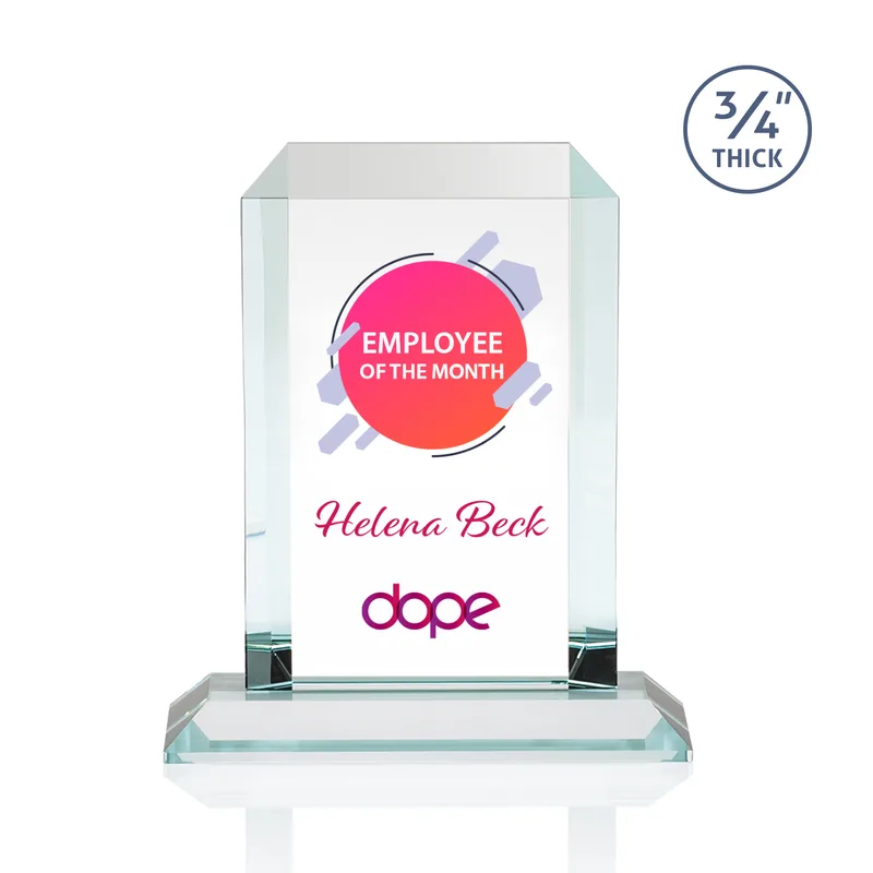 VividPrint™, Standard base, Clear, 7" x 7.75" x 3"