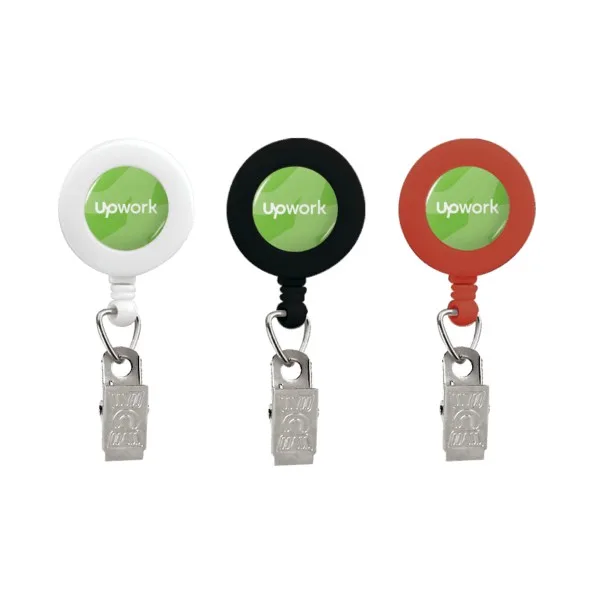Retractable Badge Reel with Bulldog Clip view 2