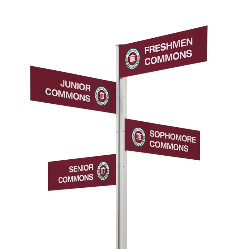 Wayfinding Rectangle Sign Post Kit (4 Signs) view 4