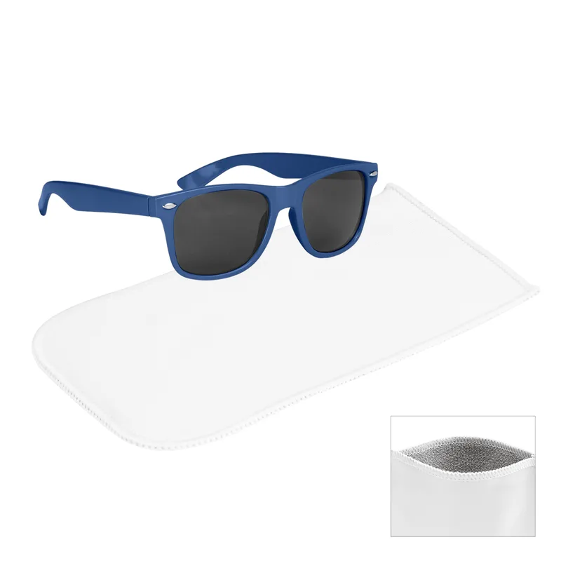 Malibu Sunglasses With Rpet Microfiber Sunglass Pouch view 3