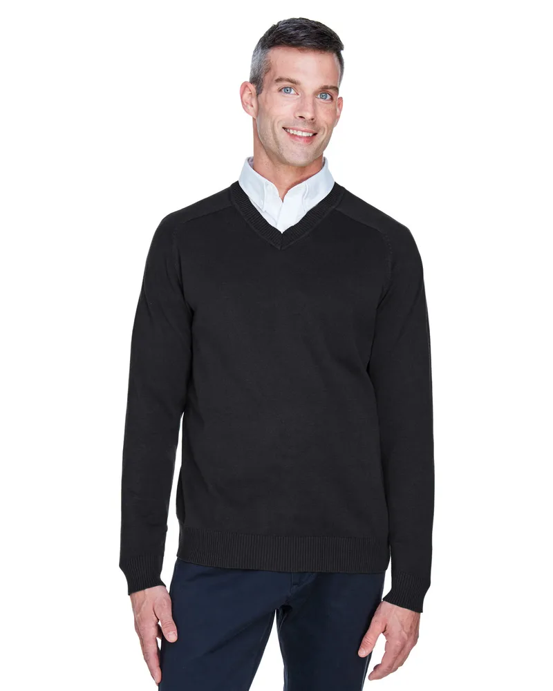 Devon and Jones Men's V-Neck Sweater