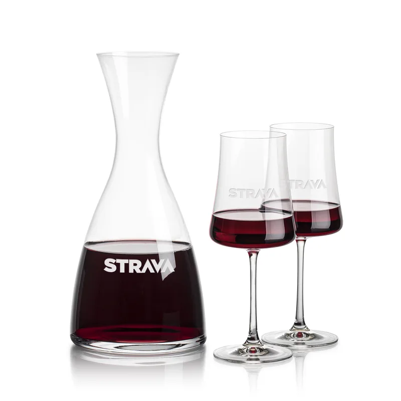 Stemmed Set, Dakota Wine Set, Carafe & 2 Wine