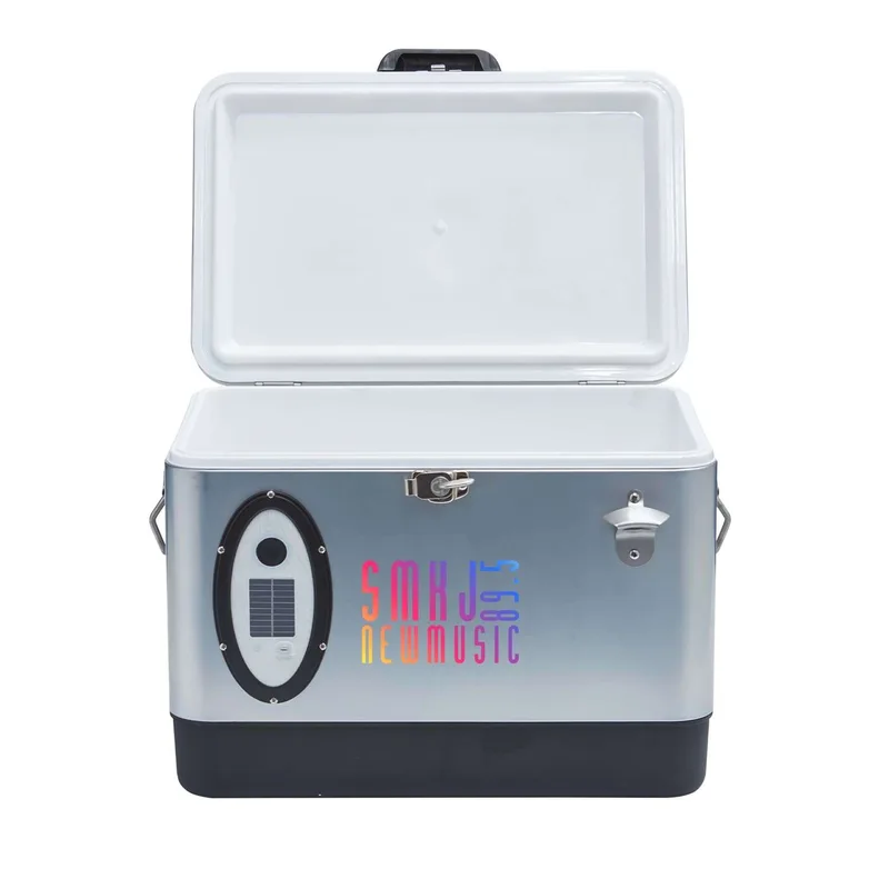 Sasquatch 54QT Bluetooth Music Cooler, Front & Top Imprint view 5