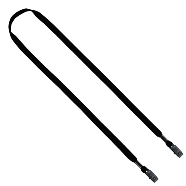 1/2" Cotton Double Bulldog Clip Lanyard