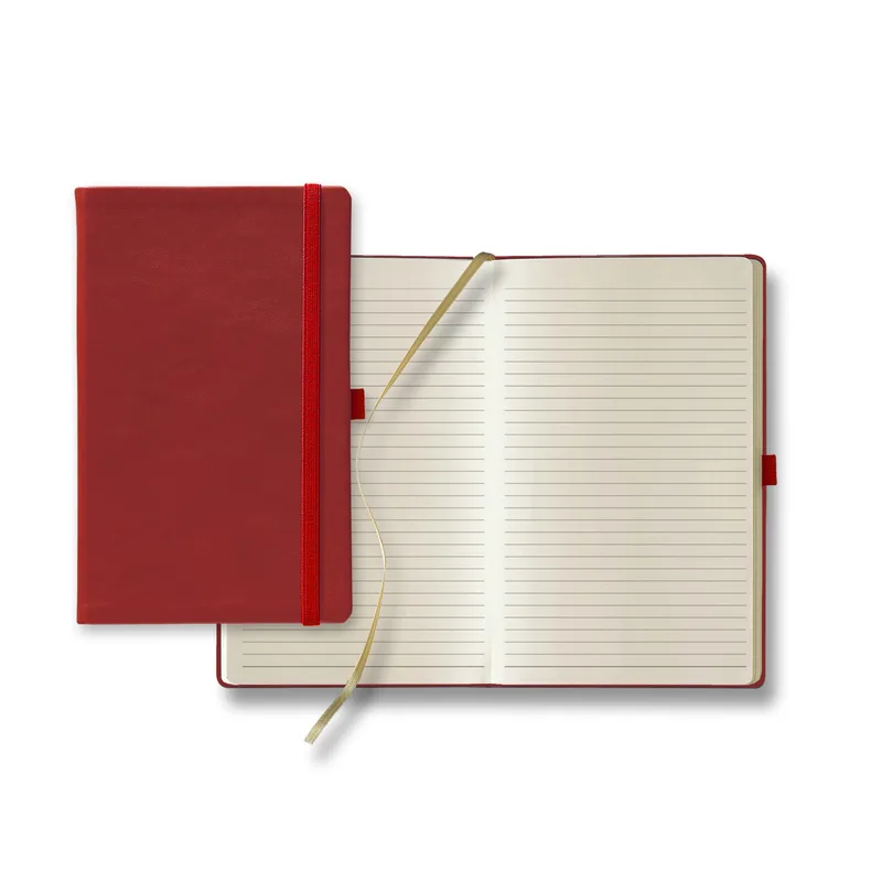 Castelli Calf Leather Medio Lined Ivory Page Journal view 4
