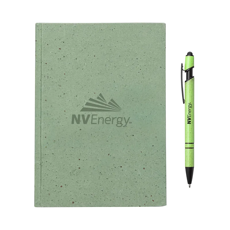 Journal & Austen Pen, Green/Lime Green
