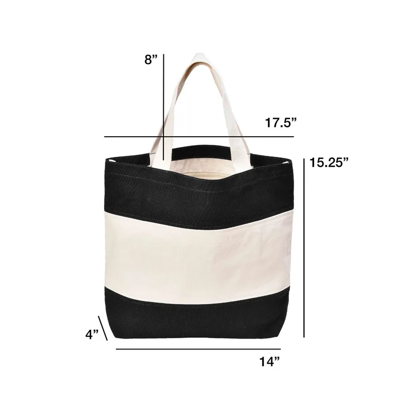 Striped Canvas Tote view 5
